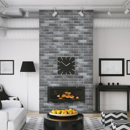 100 Whitewash Grey Faux Brick Wall Tiles, 3D Thin Brick Veneers for Bedroom, Bathroom, Kitchen, Fireplace and Fence Wall Panels (14.2 sq ft)