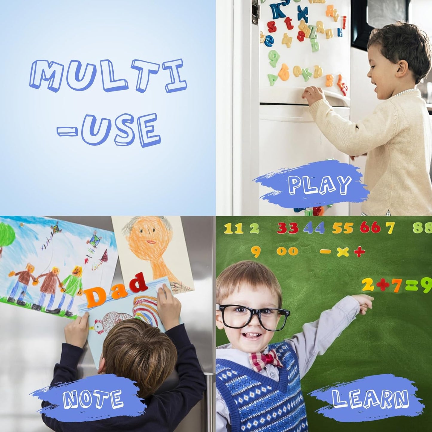 LovesTown 104 PCS Alphabet Magnetic Letters and Numbers for Toddlers,ABC 123 Fridge Educational Set,Great Learning Gift from Parents or Teachers