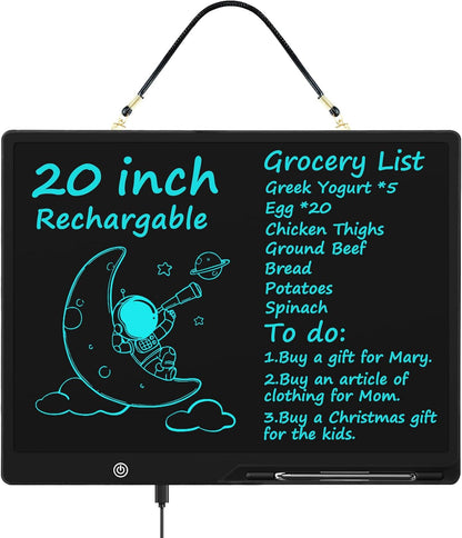 Magnetic LCD Writing Tablet for Fridge, 13 Inch Writing Tablet for Kids, Toddler Drawing Pad, Learning Toys for Boys Girls Ages 3.4.5.6.7.8, Writing Board for to-Do Lists and Family Messages (Blue)