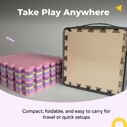 MioTetto Baby Play Mat, Soft Foam Floor Tiles for Kids. Adjustable Interlocking Foam Tiles, Fits with 50x50 Playpen Baby mat for Crawling & Development, Safe & Non-Toxic Playmat for Babies 6-12 Months