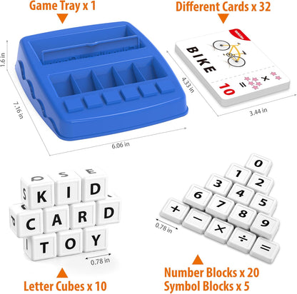 Yolscue Montessori Matching Letter Games,Educational Toys for 3-8 Year Olds Boys Girls,Alphabet Learning Toys for Kids Ages 3-8 Years,Birthday Party Gifts for 3-8 Year Olds Boys Girls(Blue)
