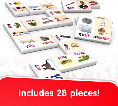 Junior Learning Rhyming Word Dominoes Educational Action Games, Multi, Model: JL490