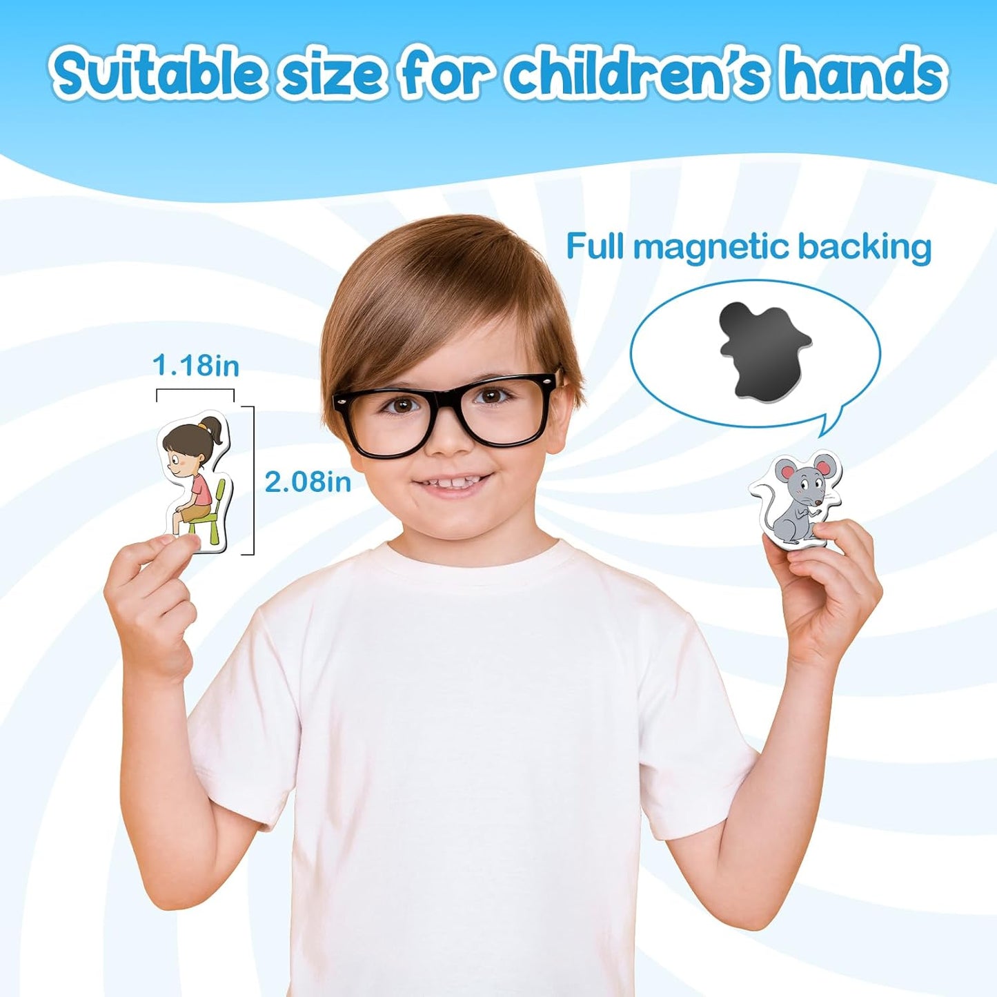 Kasfalci CVCC & CCVC Word Games, 50 Magnetic Foam Objects Fridge Magnets for Kids, Speech Therapy Toys for Toddler, Learn to Read Spelling Reading Learning Phonics for Preschool Kindergarten Classroom