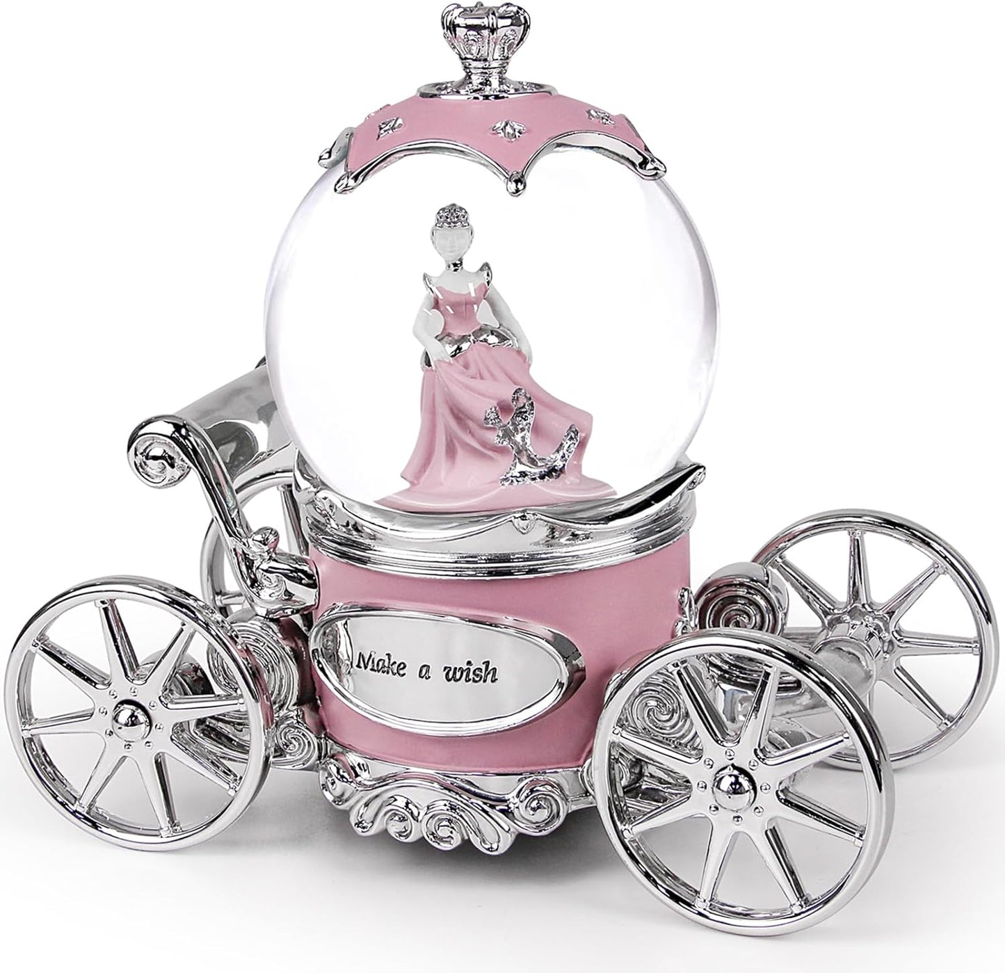 Cinderella Snow Globe for Girls, Music Box for Women with Color Changing LED Lights, Snowglobe Musical Boxes Gifts for Birthday Christmas Mother's Day Valentine's Day