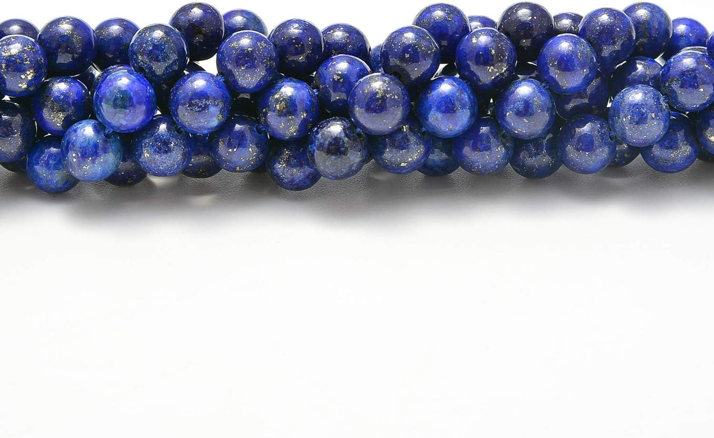 NCB 100pcs Original Natural Stone Beads Gemstone Round Loose Beads 6mm 8mm 10mm (Blue Aventurine, 6mm 100Beads) - Colors A