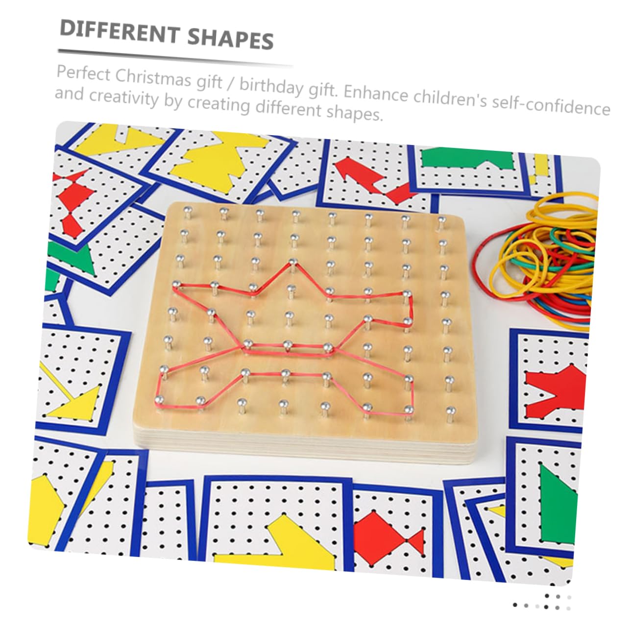 1Set Geoboard for Educational Pegboard for Primary Mathematics Shapes Creative Play for Classroom Home Learning Enhances Confidence Creativity