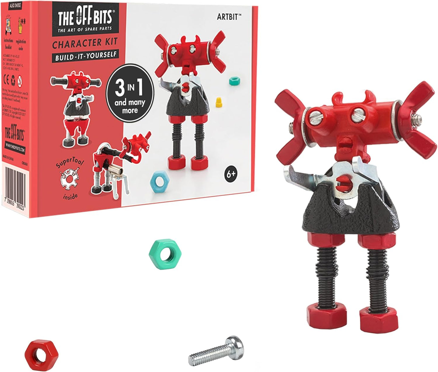 The Off Bits CareBit Build Your Own Robot Toy Construction Set, Educational Gift STEM Activities Learning Kit, Creative Build and Play Model Kit Steam Toys for 6 7 8 9 10+ Year Old Boys & Girls