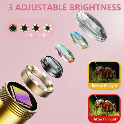 Borescope Camera with Light for Kids - STEM Science Educational Toy for 4-10 12Years Old, Educational Boys Girls Birthday Gift, Snake Scope Camera for Outdoor Camping Nature Exploration (Green)