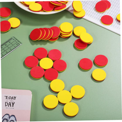 BESPORTBLE 2sets Discs Math Learning Counters Math Addition Math Counters Counting Blocks for Counting Blocks for Math Tokens Color Counting Chips 100pcs*2