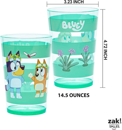Zak Designs 14.5oz Disney Frozen 2 Nesting Tumbler Set Includes Durable Plastic Cups, Fun Drinkware is Perfect for Kids, 4pk (14.5oz, Anna & Elsa & Olaf)