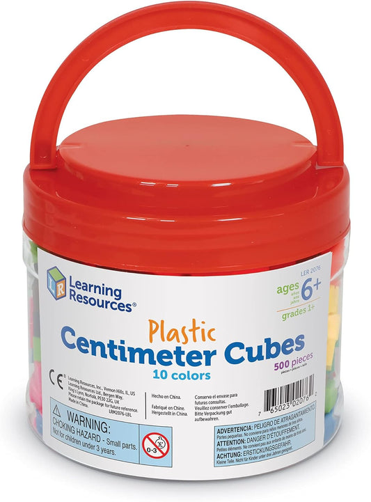 Learning Resources Centimeter Cubes - Ages 6+ Counting and Sorting Toys for Kids, Math Manipulatives, Fine Motor Skills