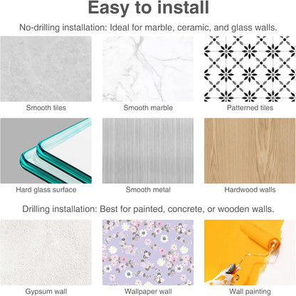 Wall Mount Pegboard Kit - 4 Panels & Accessories, Heavy Duty Modular Organizer for Home, Office, Craft Room & Kids Storage, Space-Saving 11.8"×11.8" DIY Tool Board‌