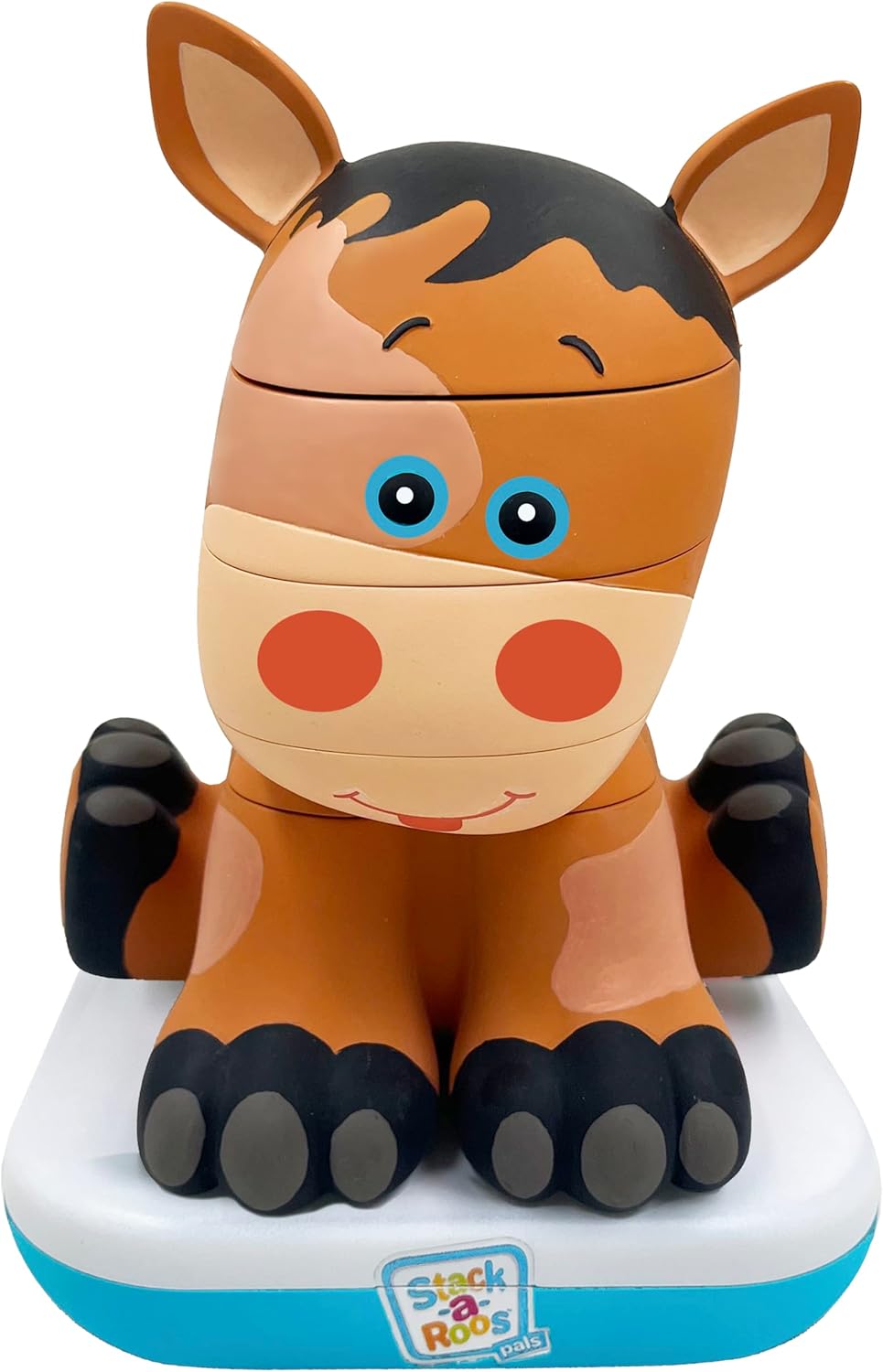Stack-a-Roos Baby Giraffe by Salus Brands - Animal Stacking Toy, Educational Early Learning Toy for Infants Babies Toddlers, Age 12+ Months - Great Baby Gifts, STEM