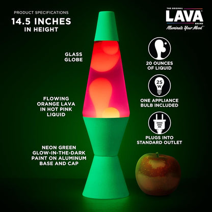 The Original Lava® Lamp - 14.5" Techno Chrome - Classic Liquid Motion Lamp - Pink Lava and Blue Liquid - Item #2097 (Amazon Exclusive)