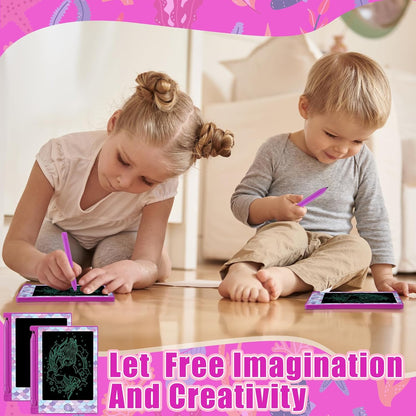 Nezyo 24 Pack Toy Inspires Party Favors Supplies, LCD Writing Tablet for Kids, 4.6'' Mini Board Drawing Tablet, Cartoon Goodie Bags Stuffers Birthday Toddler Boy Student Gifts