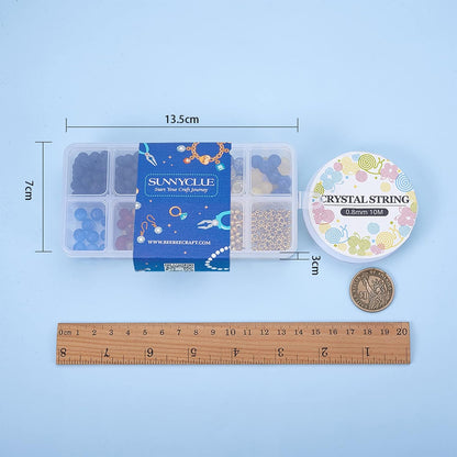 SUNNYCLUE 1 Box 300+Pcs DIY 10 Sets Solar System Bracelets Kit Universe Galaxy The Nine Guardian Planets Bracelet Necklace Tiger Eye Bead Natural Gemstone Beads for Jewelry Making Kits Craft