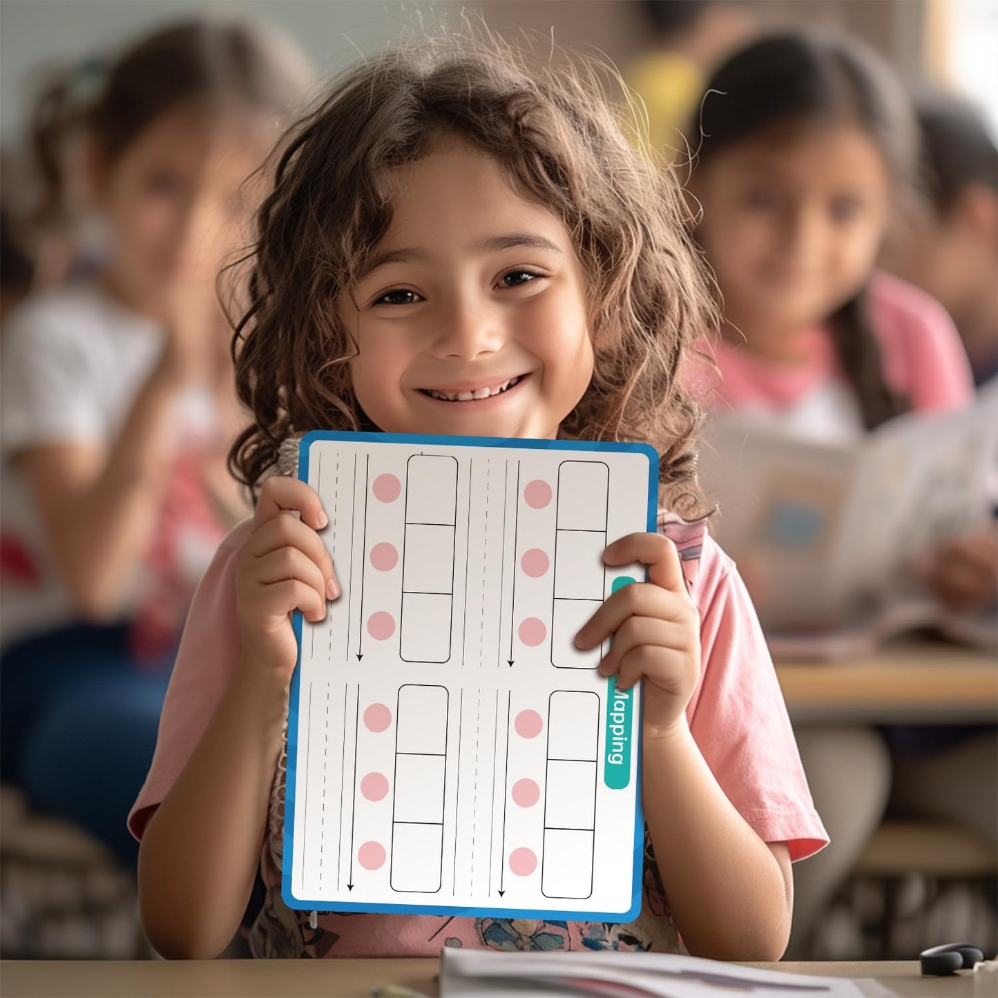 Dry Erase Number Line Whiteboard, 9" x 12" 1-100 Number Double-Sided Math Practicing Chart, Homeschool Supplies，Educational Tools for Kids Students Classroom