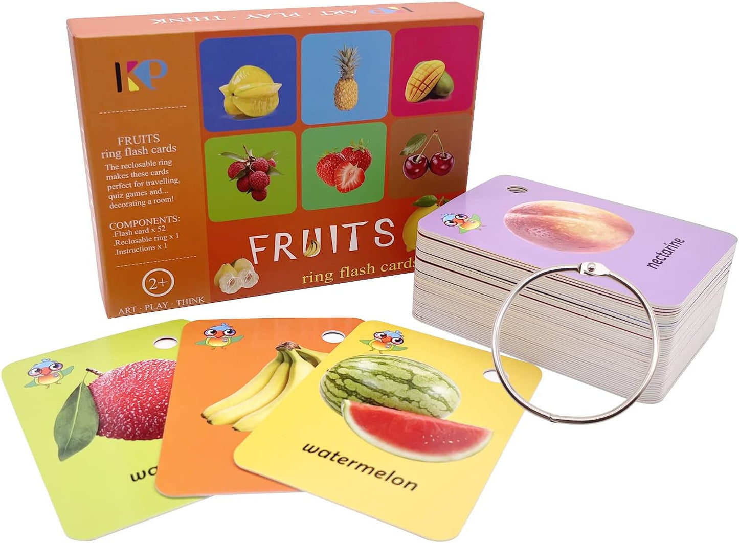 Toddler Number Flash Cards,No.123 Sight Words with Pictures Preschool Kids Flash Cards 28 Pcs with Ring(Number)