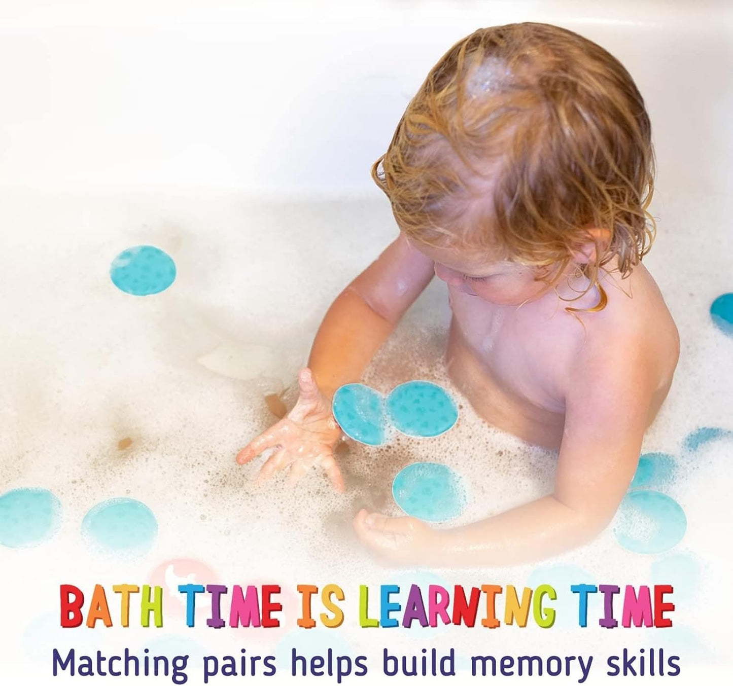 merka Bath Toys Flash Cards - 36-Pc Multicolor 2.25-Inch Foam Alphabet & Number Cards - Waterproof Bath Time Toddler Learning Toys for Ages 1-3