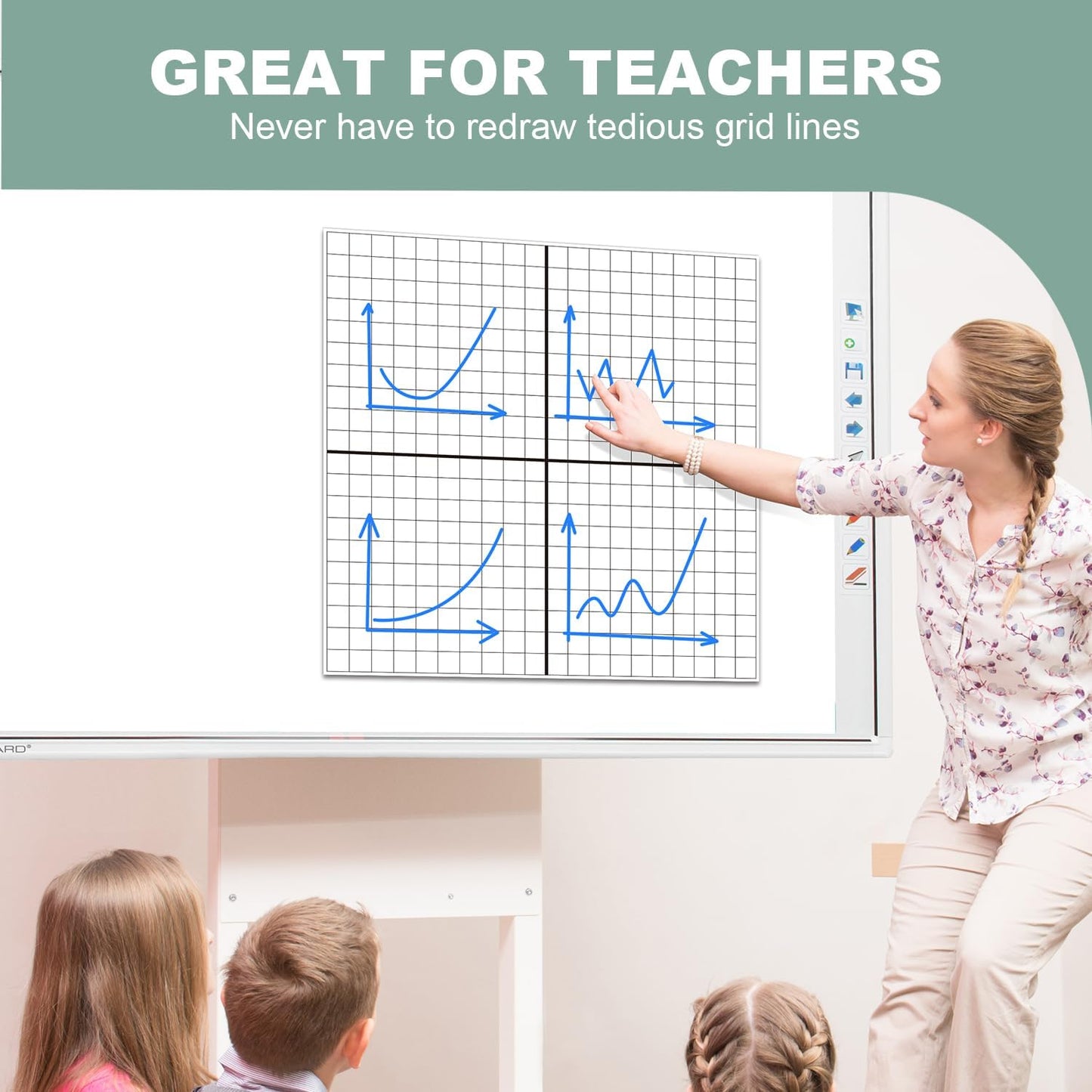 Giant Magnetic Dry Erase Handwriting Paper for Classroom Whiteboards – Reusable Writing Chart with Lined Paper Design, Perfect for Handwriting Practice, Homeschooling, and Teacher Essentials