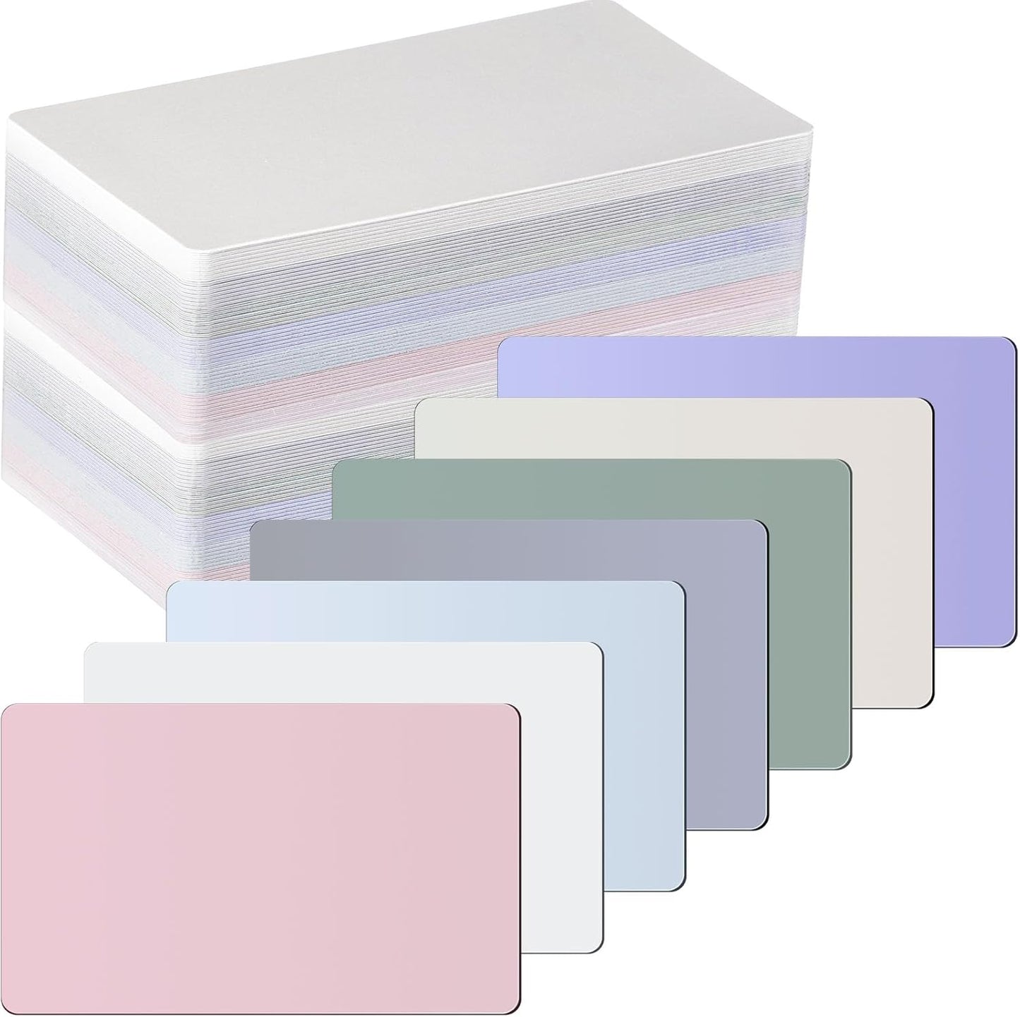 Harloon 100 Pcs Dry Erase Index Cards 3 x 5 Inch Laminated Reusable Dry Erase Note Cards Sheets for Office to Do List(White)