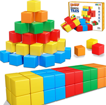 Magnetic Blocks for Toddlers Toys,1.42 Inch Building Blocks Toys for 3 4 5 6 7 8+Years Old Boys Girls, Magnetic Cubes for Kids STEM Montessori Toy Educational Sensory Magnet Toy for Kids Age 1-3 3-5