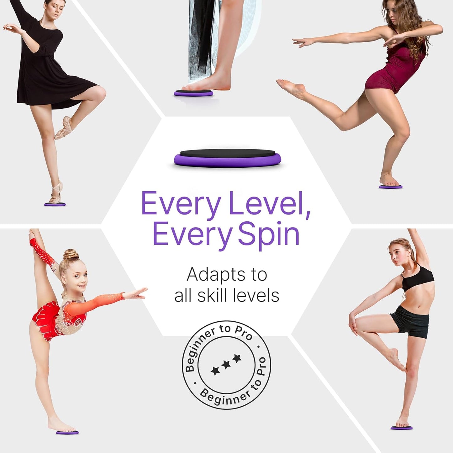Premium Turning Boards for Dancers – Improve Spins, Technique & Balance, Ideal Turn Board for Ballet, Dancing & Figure Ice Skating, Portable Spin Disc for Dance & Spinner Disk Training Equipment
