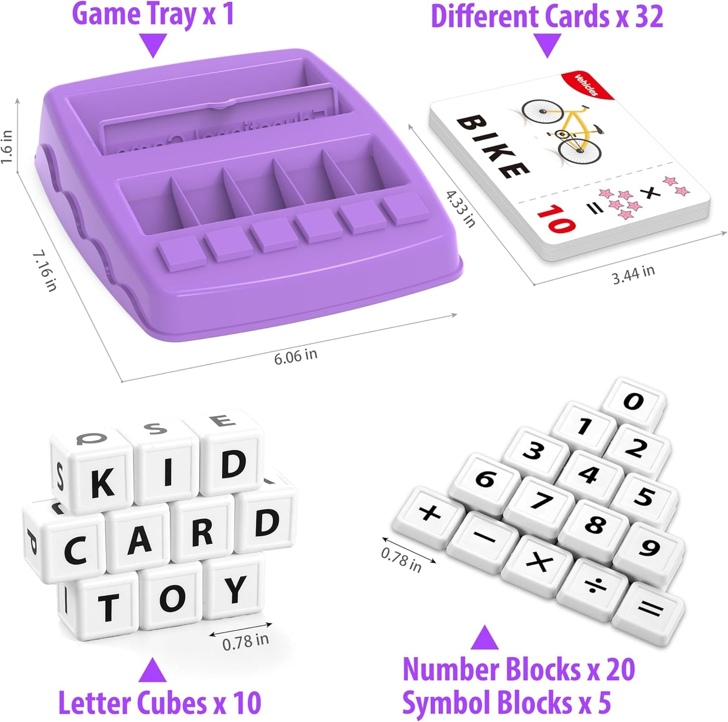 Yolscue Montessori Matching Letter Games,Educational Toys for 3-8 Year Olds Boys Girls,Alphabet Learning Toys for Kids Ages 3-8 Years,Birthday Party Gifts for 3-8 Year Olds Boys Girls(Blue)