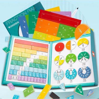 Magnetic Fraction Demonstration Book, Magnetic Fraction Book,Math Manipulatives Enhance Early Primary School Students Mathematical Skills (Zebra)
