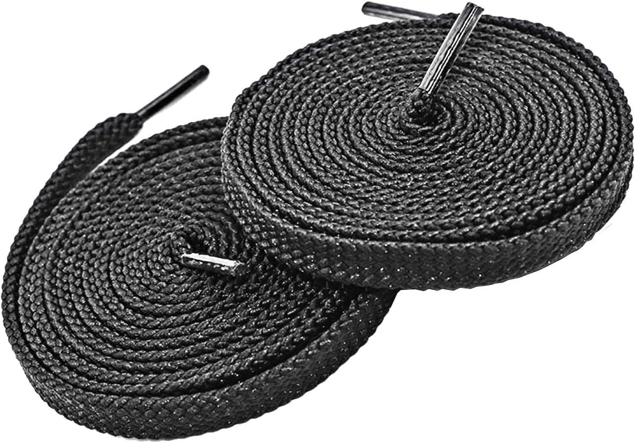 Flat Shoe laces 52" Lengths 5/16" Wide Shoelaces for Athletic Tennis Sneakers