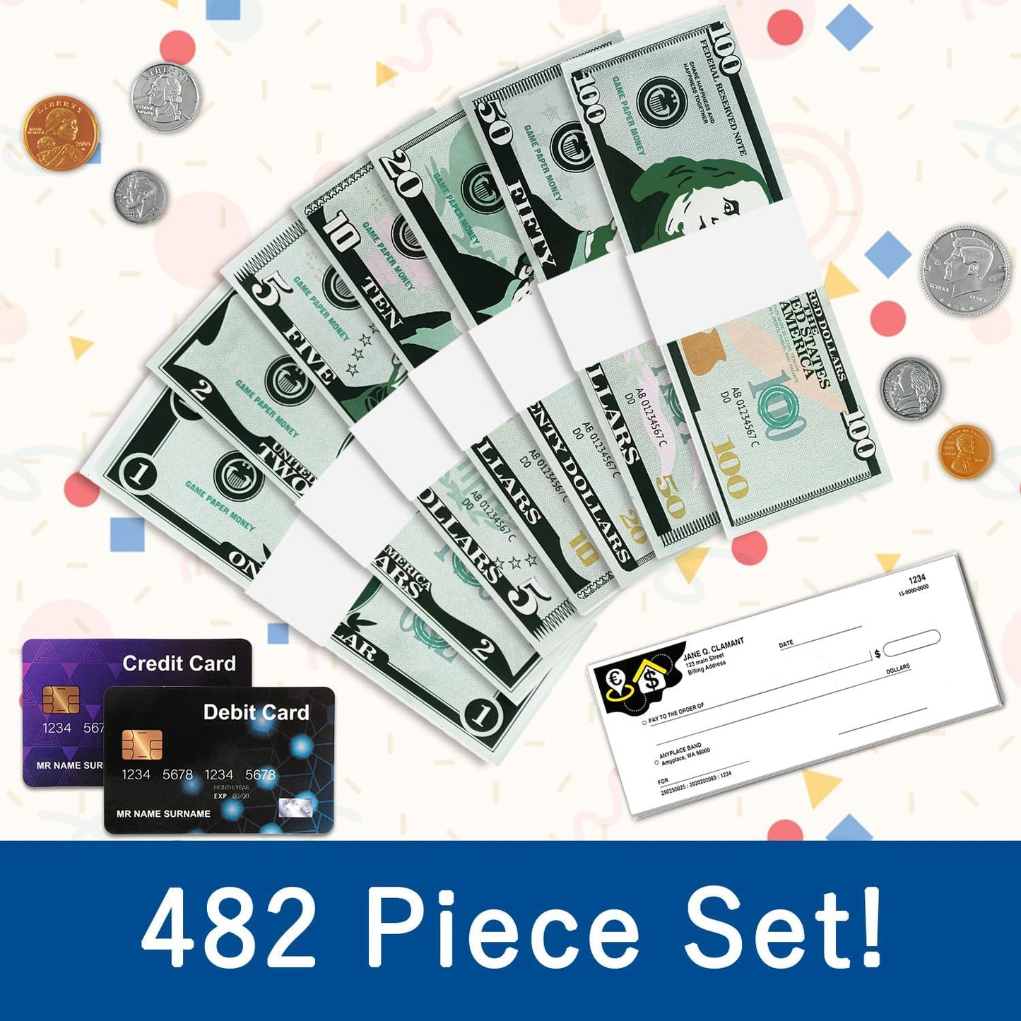 492 Pcs Play Kids Set, Number Learning Education Play Toys for Kids Ages 3 and Up Develops Early Math Skills, Preschool Math Games, Birthday Gift for Boys Girls