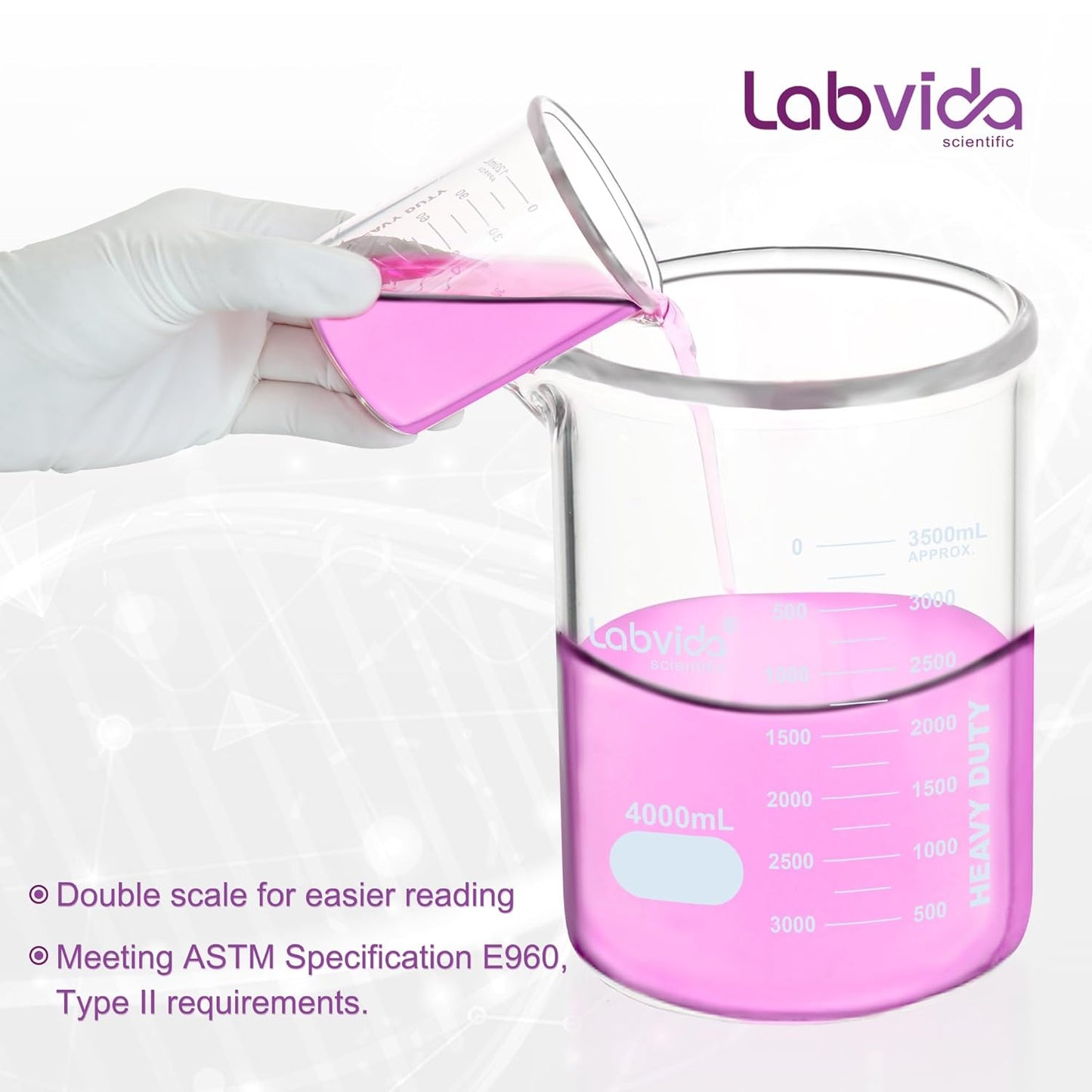 12pcs 50ml Upgrated Thick Glass Beakers, Shot Glass Beaker set, 3.3 Boro Griffin Low Form, Double Scale, LVA003