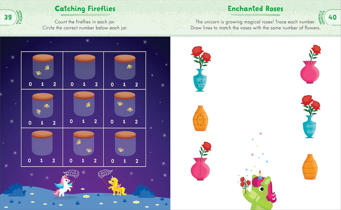 Kindergarten Activity Book Unicorns: 75 Games to Practice Early Reading, Writing, and Math Skills (School Skills Activity Books)