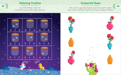 Kindergarten Activity Book Unicorns: 75 Games to Practice Early Reading, Writing, and Math Skills (School Skills Activity Books)