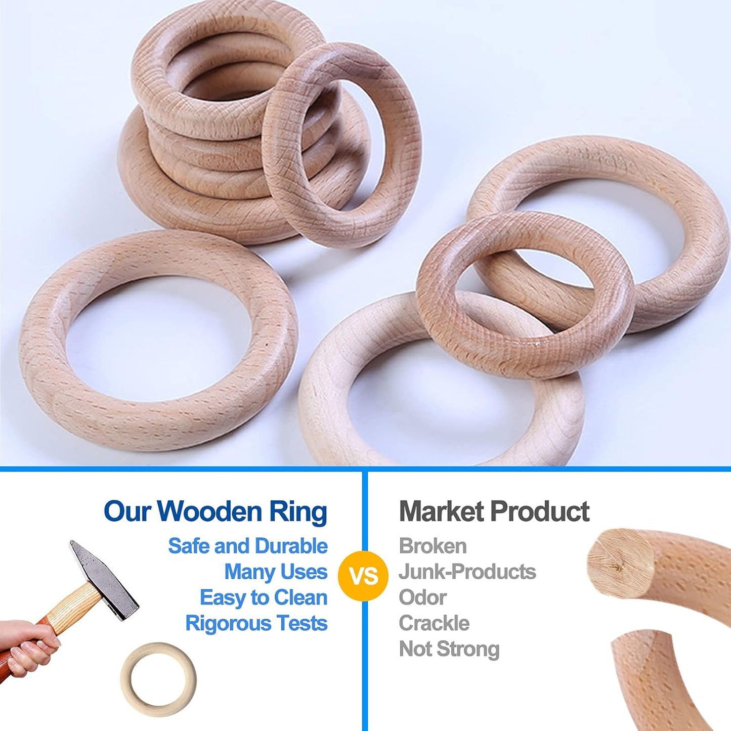 Baby Teething Toys Teething Rings Silicone Teethers for Babies 6-12 Months Baby Rattles & Plush Rings Sensory Toys for Soothing Sore Gums for Newborn Infant Essentials (Animals)