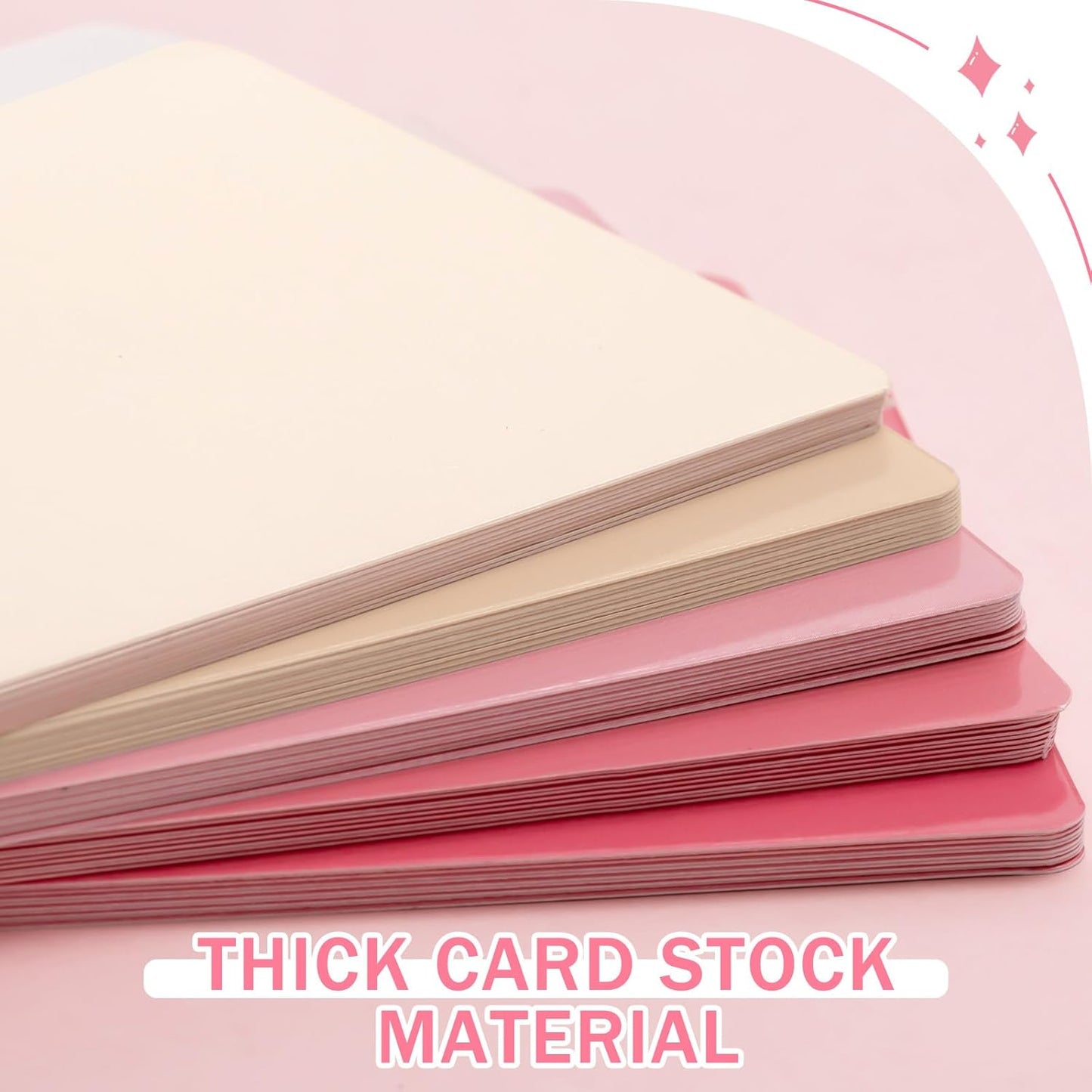 Harloon 50 Pack 3 x 5 Inch Index Card Dividers with 2 Number Alphabet Sticker with Tab, Dry Erase Index Card Guide Set, Photo Recipe Divider for Office Business Back to School Supplies, Candy Color