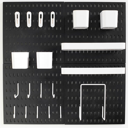 8-Pack 22"x44" Plastic Pegboard Panels Durable Modular Organizer Boards for Wall Storage, Garage, Workshop & Craft Room – Lightweight & Easy to Install