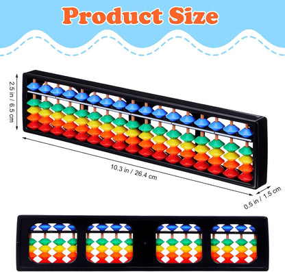 Kisangel Arithmetic Abacus 17 Rods Rainbow Plastic Counting Toy for Kids Math Learning and Brain Development Educational Tool for Toddlers and Students