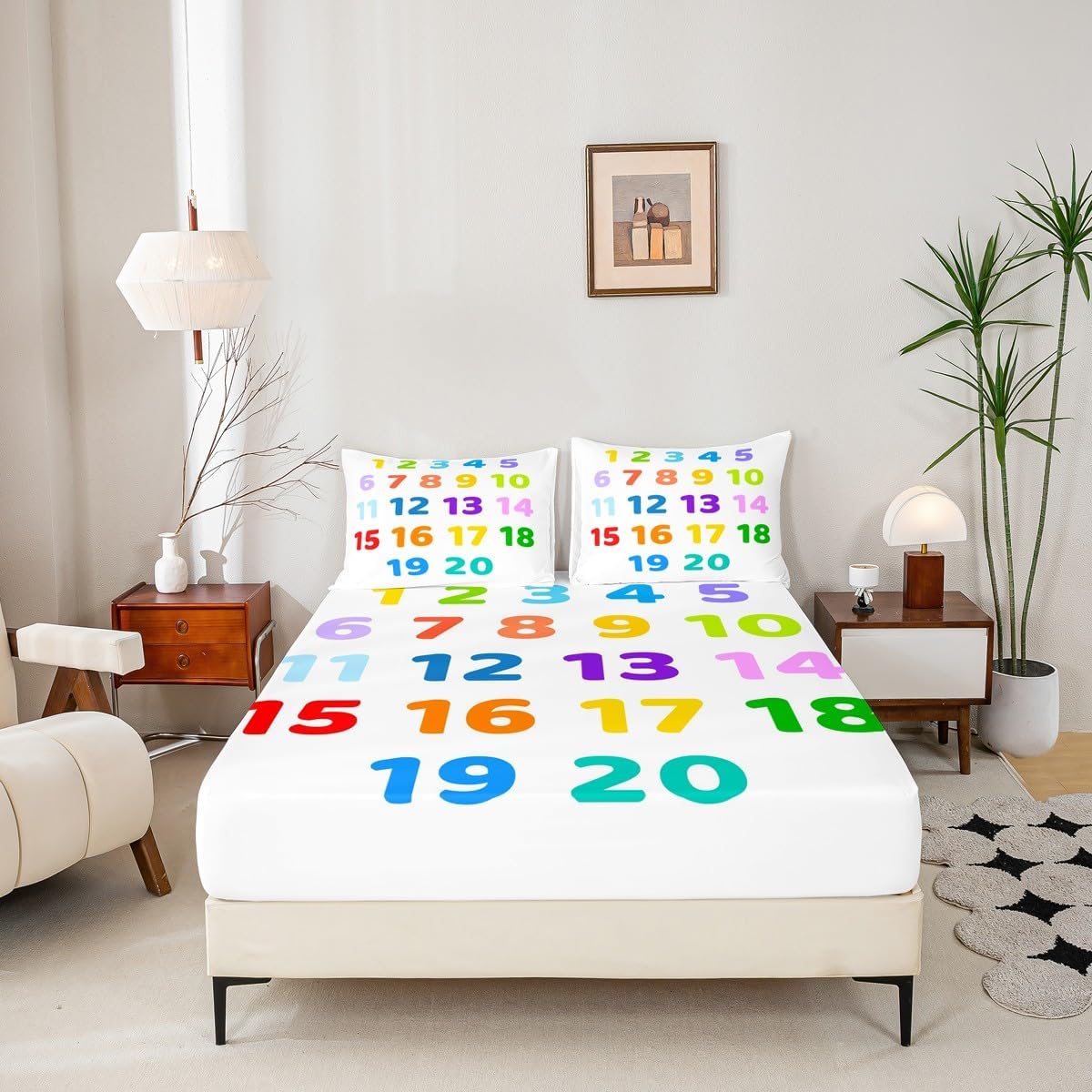 Chemistry Bed Sheets for Kids Teens Girls Boys,Chemical Experiment Fitted Sheet Twin,Science Themed Sheets for Math Lovers,Chemistry Lab Bedding Set,White and Black