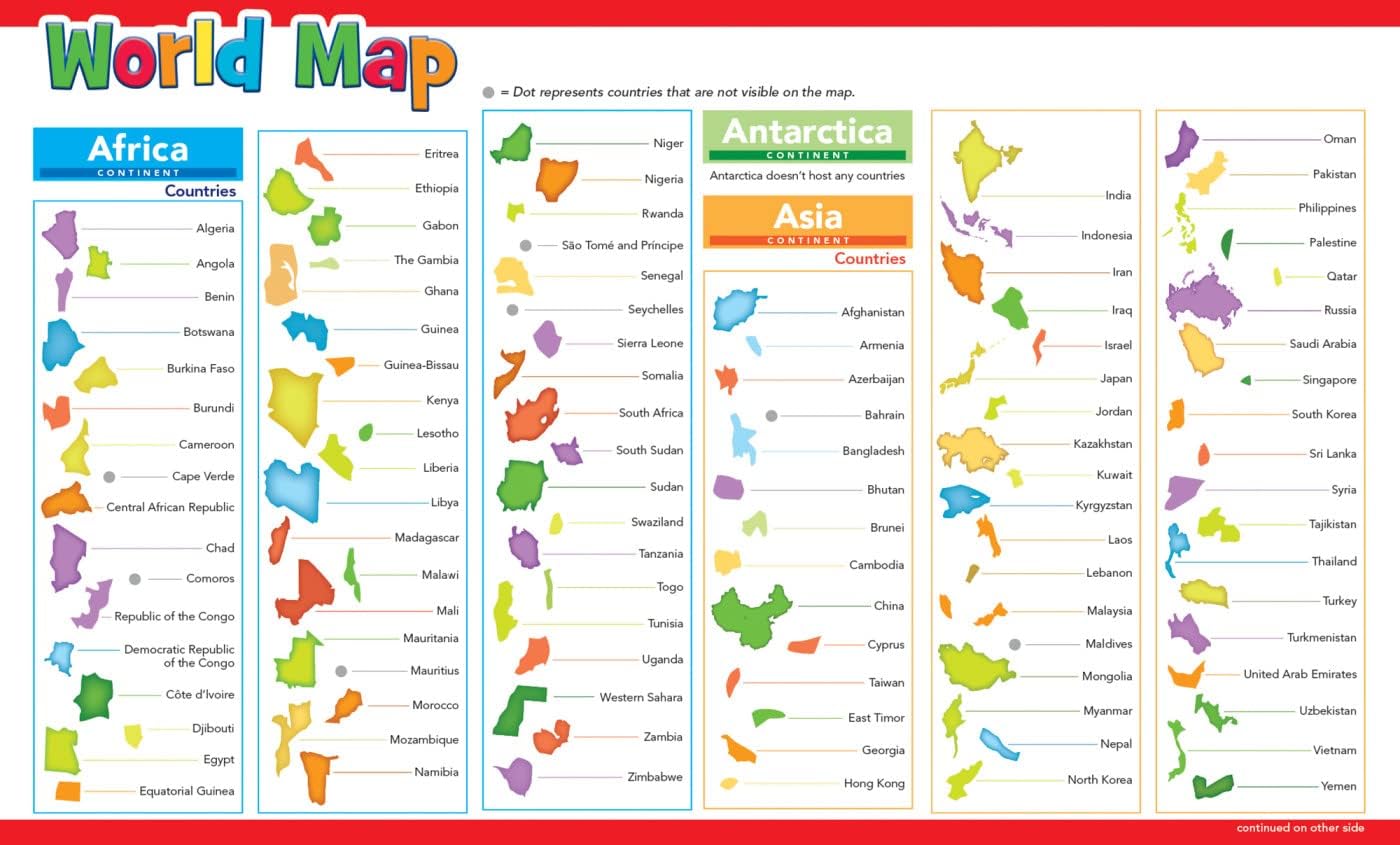 MasterPieces 60 Piece Educational Jigsaw Puzzle for Kids - World Map - 16.5"x12.75"