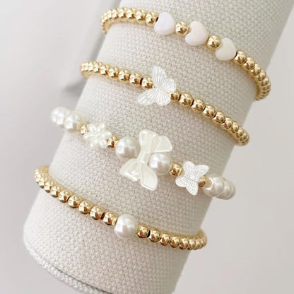 Hpebl 2136PCS Beads for Bracelets Pearl Bracelet Making Kit Friendship Bracelet Kits Bracelet Bead Kits Small Pearl Bead and Gold Beads Beading Kit for Bracelets Jewelry Making Kit