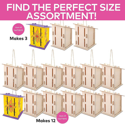 Fun Express Butterfly House Kit DIY Craft Kits for Kids Ages 4-8 - Makes 12 Wooden Houses to Paint | Arts and Crafts Building Projects for Classroom Activities & Garden Decoration
