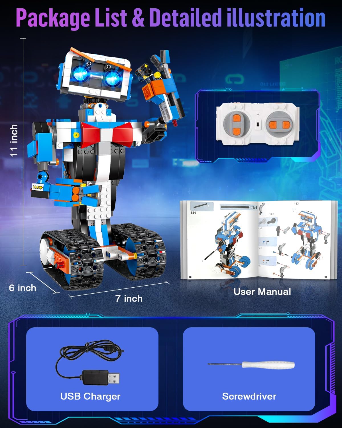 okk STEM Robot Toys for Kids 8-12, APP & Remote Control Robot Building Kit, DIY Engineering Educational Coding Robotics kit, Programmable Robot Building Toys for Boys Girls