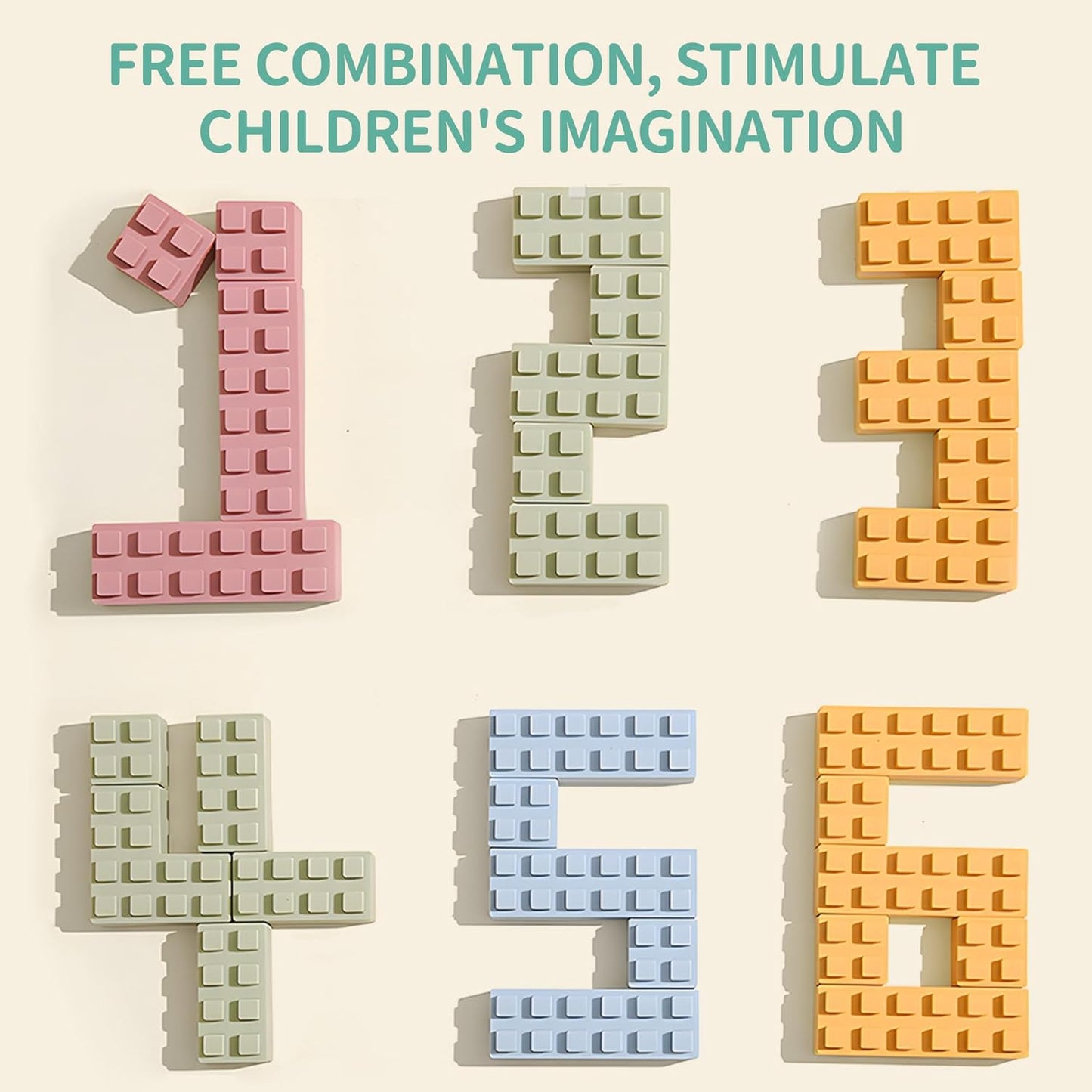 Soft Building Blocks for Toddlers, Large Building Blocks Stacking Blocks for Babies 6 Months and Up Stem Toddler Gifts, Teething Toys, 40 PCS