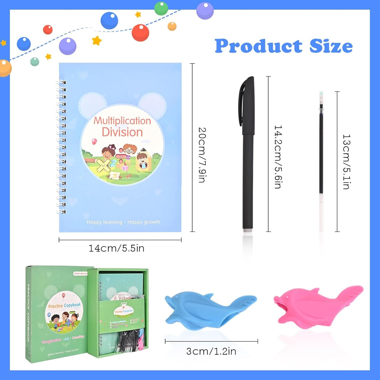 AALGO Handwriting Book Practice for Kids,Reusable Grooved Handwriting Books, Writing Practice for Kids Age 3-5