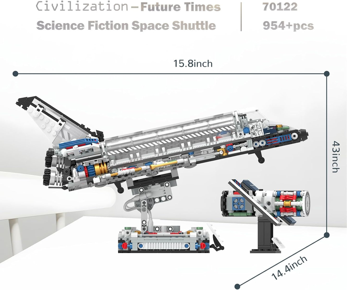 JMBricklayer Space Telescope Building Sets for Adults, Cool Space Planet Building Toys with Lights 70009, Space Exploration Telescope Model Kits for Adult, Ideal Gift for Space Lovers, Kid 14+(995PCS)