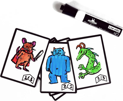 Apostrophe Games Dry Erase Blank Playing Cards w/Box, Poker Size - 2.5" x 3.5", 45 Reusable Cards, Flashcards, Board Game & Note Cards