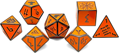 Norse Foundry Set of 7 Banshee Wail Norse Series Full Metal Polyhedral Dice RPG Math Games DND Pathfinder