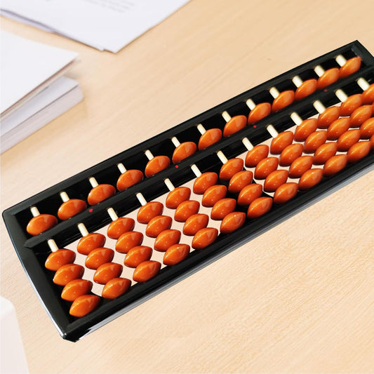 Abacus，Soroban, Abacus for Adults, Professional 13 Column Abacus for Math with Reset Button，Digits and Educational Learning Tool