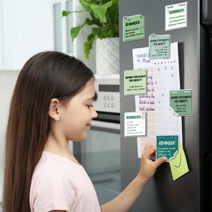 Copkim 20 Pcs Mental Health Magnets Motivational Daily Reminders Magnets with Positive Affirmations Mental Health Awareness Items for Lockers, Fridges, Home, Office, and Classroom Use(Morandi)